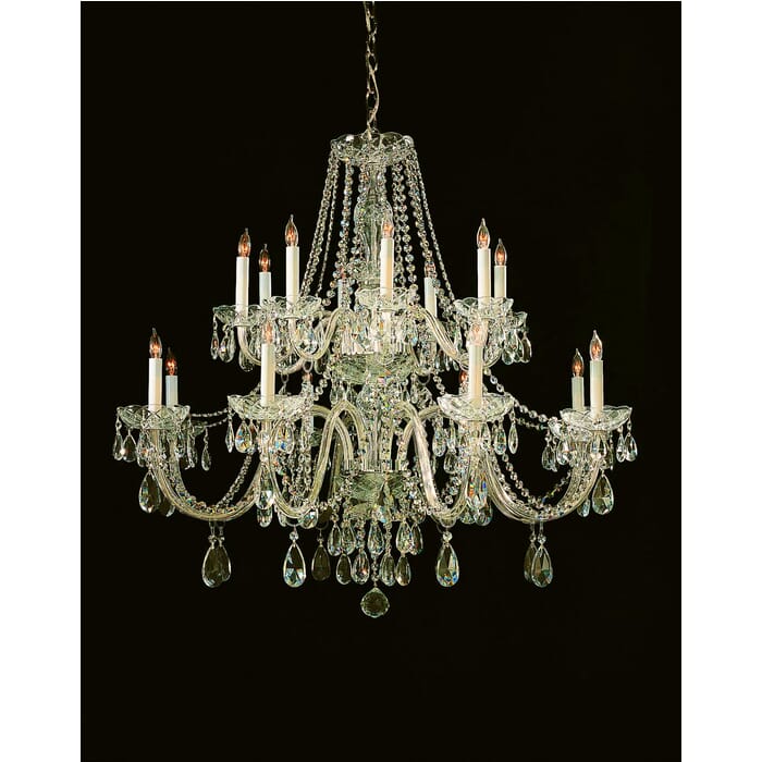 Crystorama Traditional Crystal 16-Light 34" Traditional Chandelier in Polished Brass with Clear Swarovski Strass Crystals Crystorama Traditional Crystal 16-Light 34" Traditional Chandelier in Polished Brass with Clear Swarovski Strass Crystals