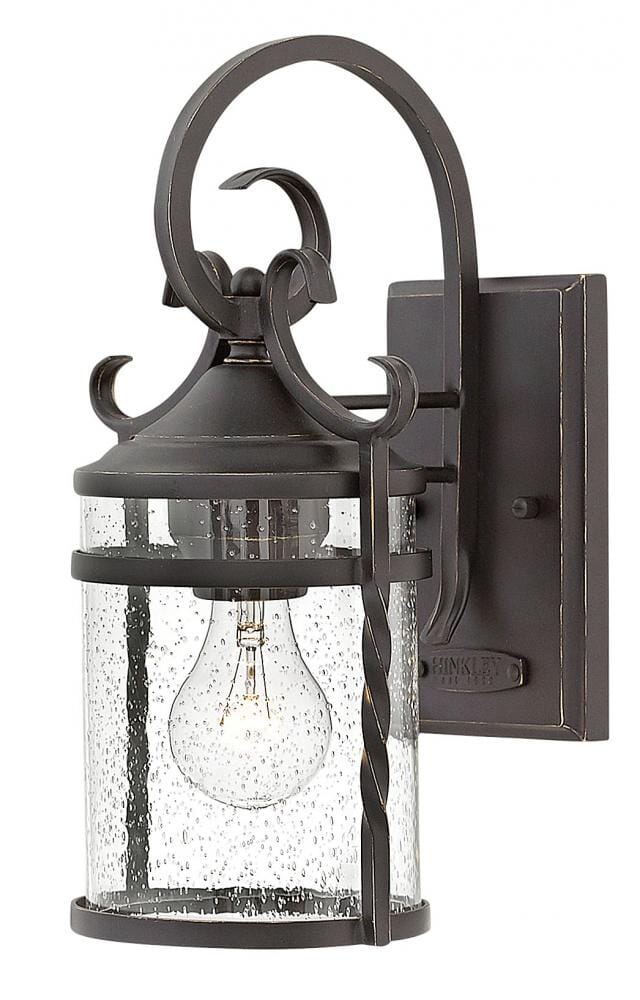 Casa 1-Light Outdoor Light In Olde Black With Clear Seedy Glass