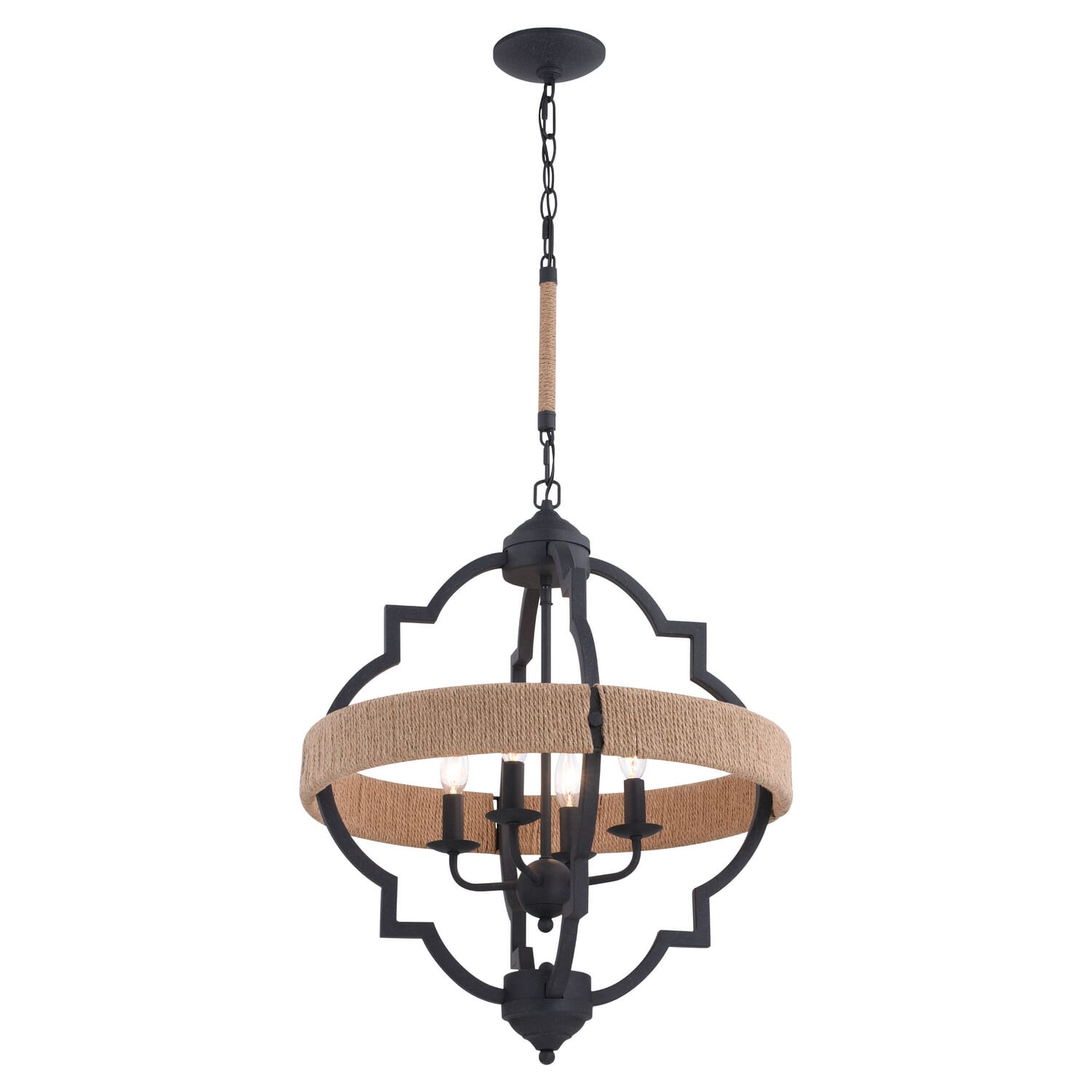 Beaumont 4-Light Pendant in Textured Gray