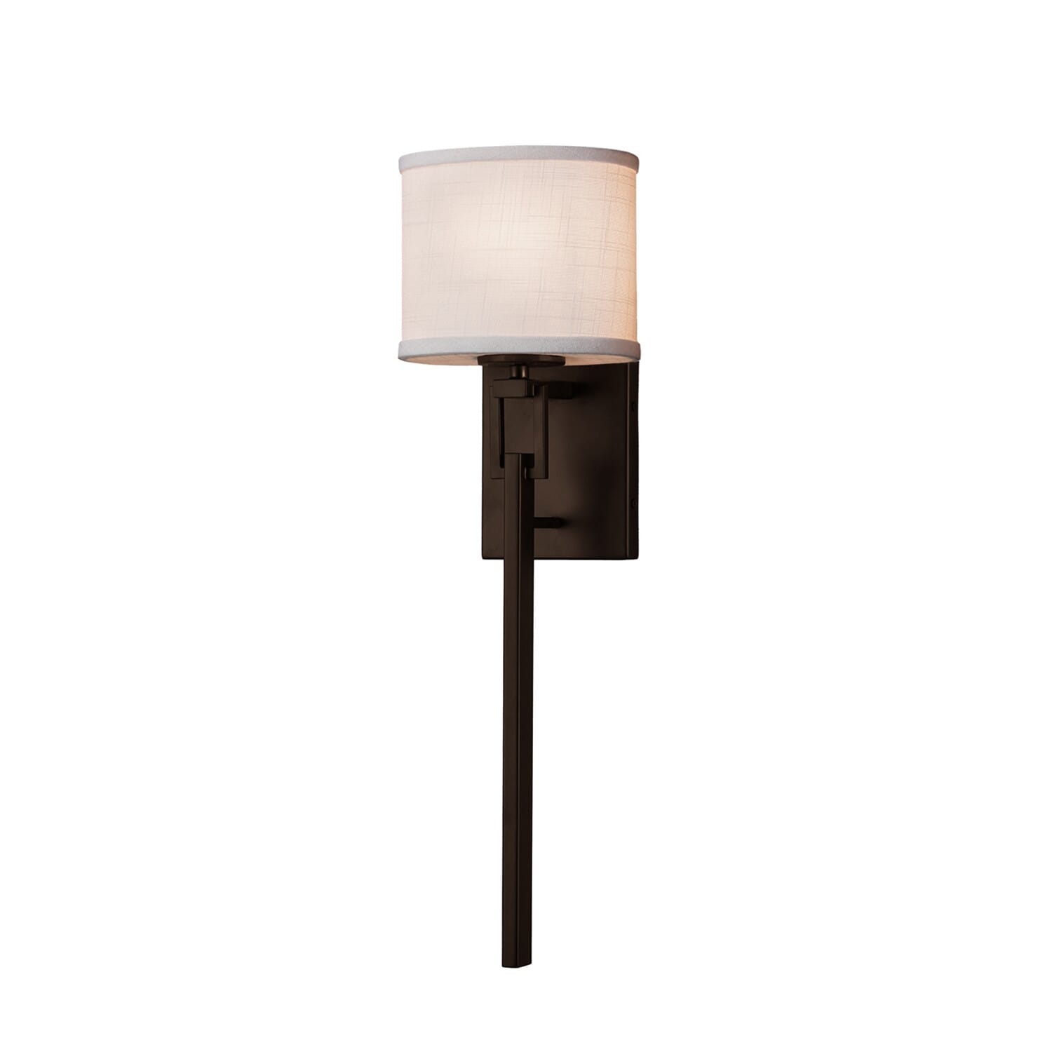 Textile 1-Light Wall Sconce in Bronze / Dark
