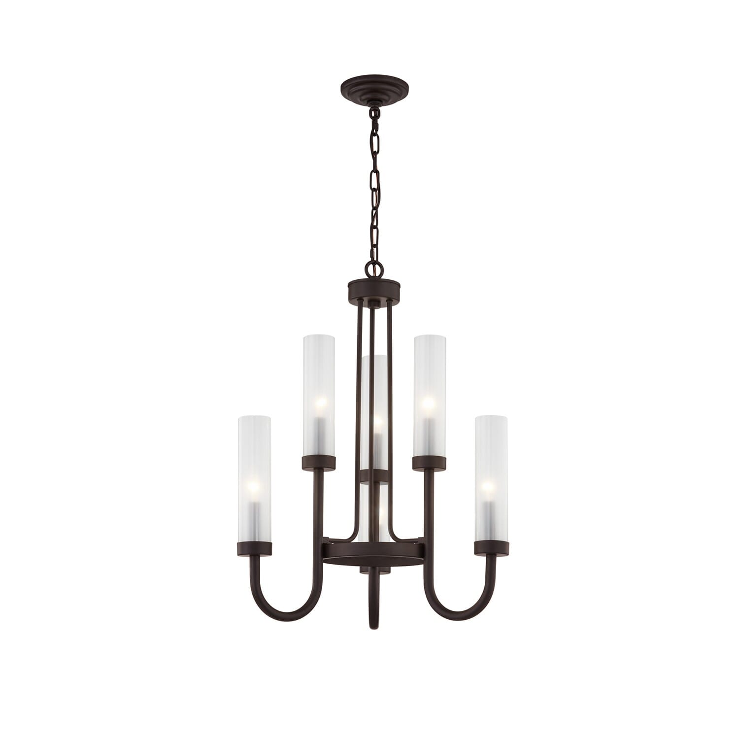 Fusion 6-Light Chandelier in Bronze / Dark