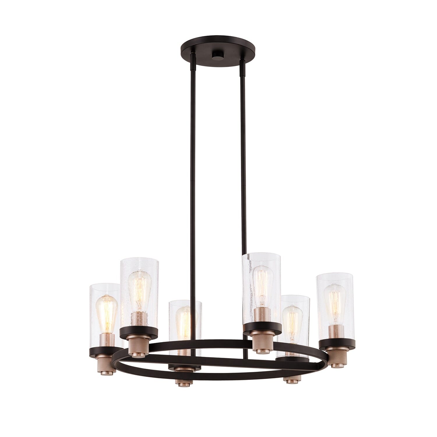 Fusion 6-Light Chandelier in Black
