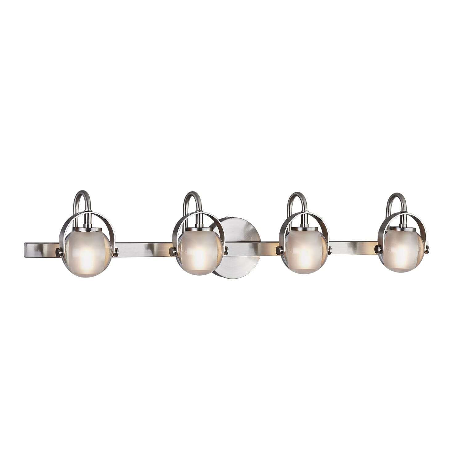 Fusion 4-Light Bath Bar in Pewter