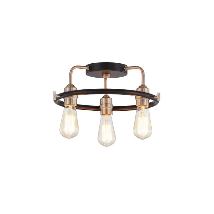 Volta 3-Light Flush-Mount in Black Volta 3-Light Flush-Mount in Black
