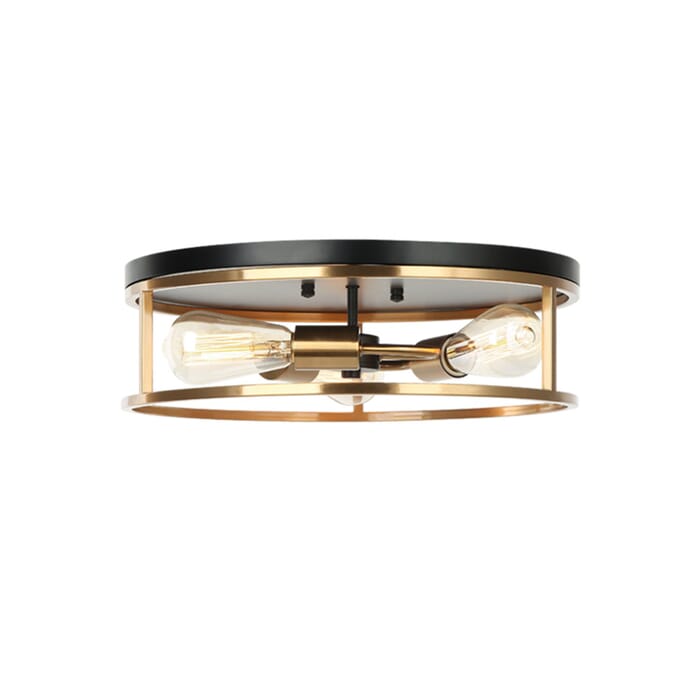 Knox 3-Light Flush-Mount in Two-Tone Knox 3-Light Flush-Mount in Two-Tone