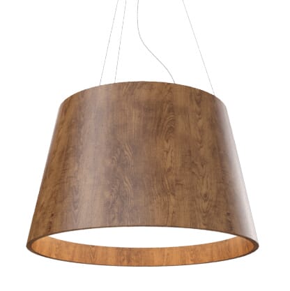 Conical 3-Light Pendant in Imbuia