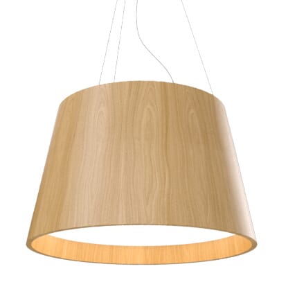 Cylindrical 1-Light Table Lamp in Louro Freijo