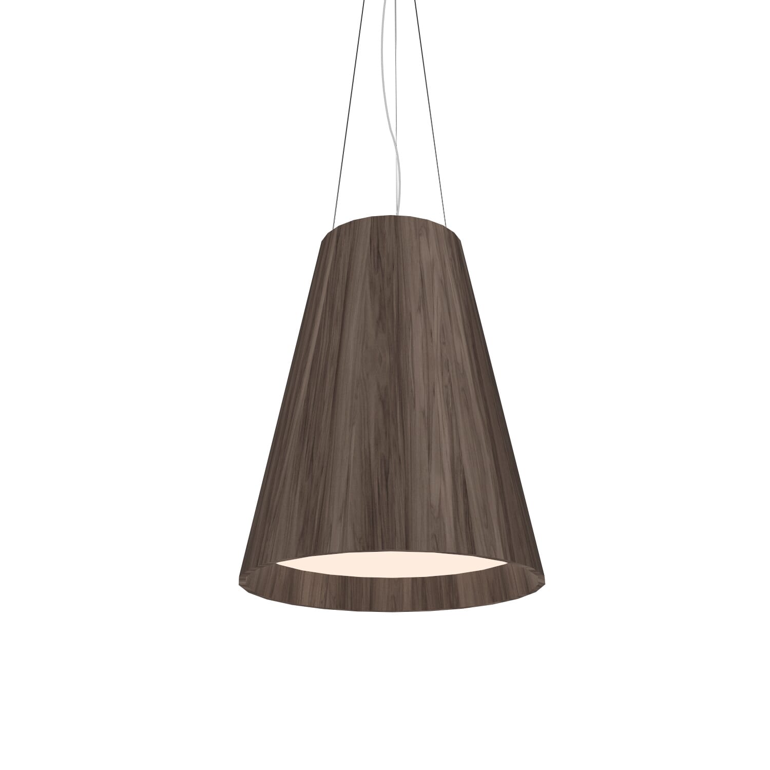 Conical 3-Light Pendant in American Walnut