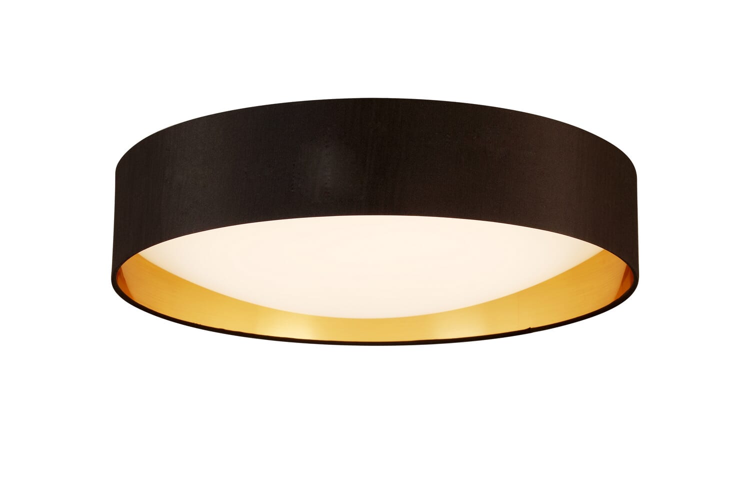 Orme 1-Light LED Ceiling Mount in Black with Gold