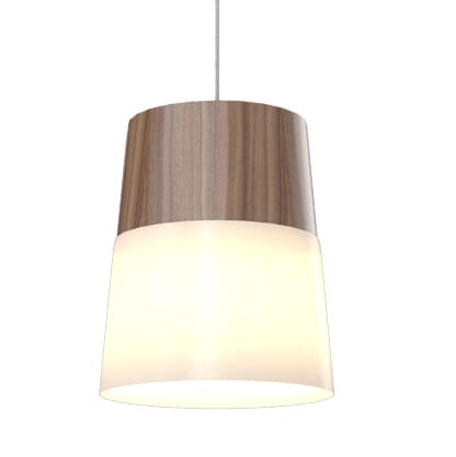 Conical 1-Light Pendant in American Walnut