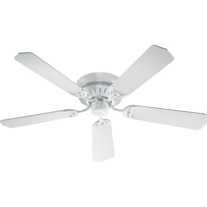 Quorum Custom Hugger 52" Indoor Flush Mount Ceiling Fan in White Quorum Custom Hugger 52" Indoor Flush Mount Ceiling Fan in White