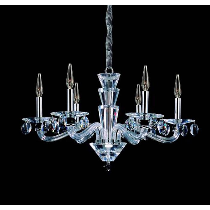 Allegri Fanshawe 6-Light Modern Chandelier in Chrome Allegri Fanshawe 6-Light Modern Chandelier in Chrome