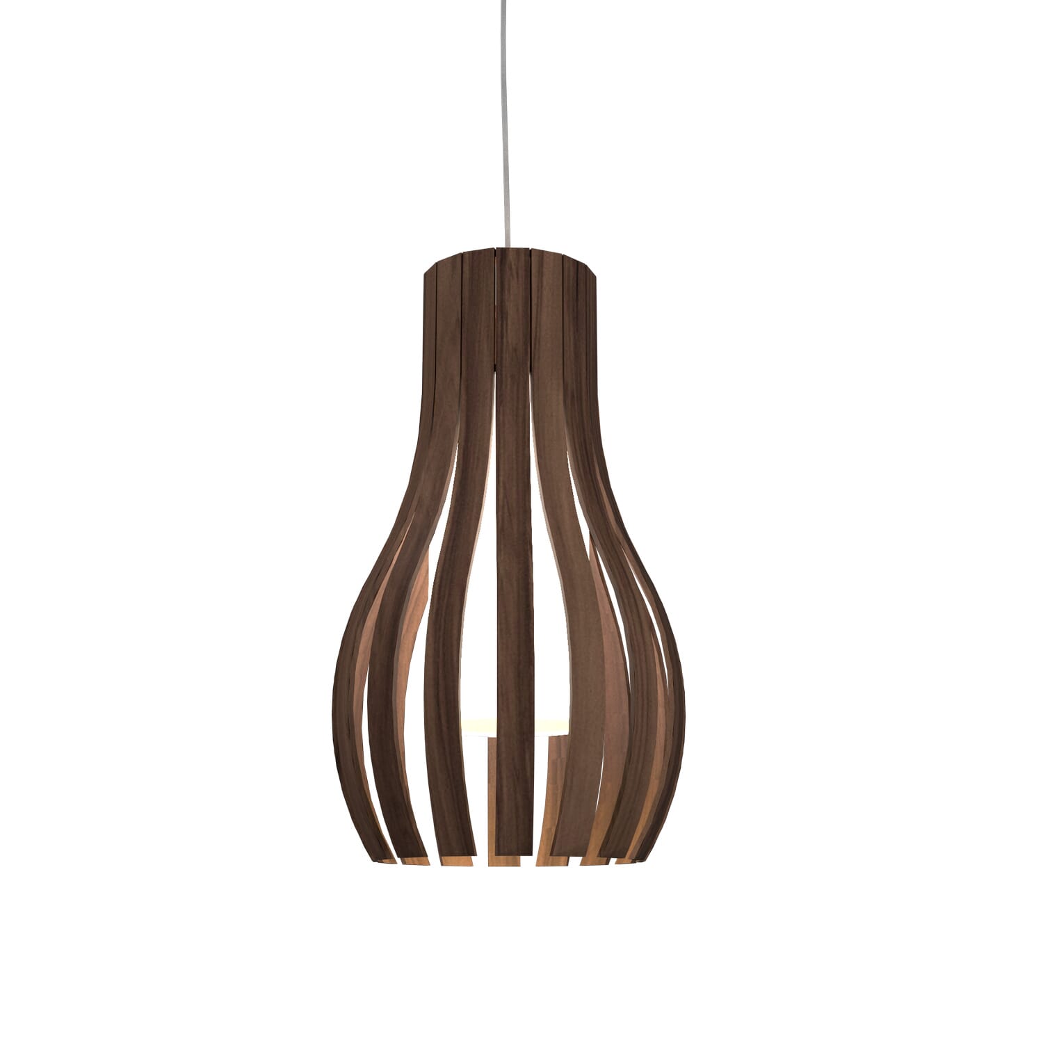 Barrel 1-Light Pendant in American Walnut