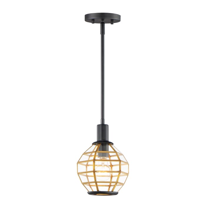 Maxim Heirloom Pendant Light in Black and Burnished Brass Maxim Heirloom Pendant Light in Black and Burnished Brass