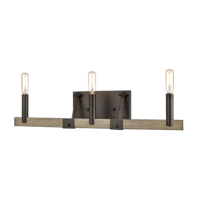 Transitions 3-Light Bathroom Vanity Light in Oil Rubbed Bronze Transitions 3-Light Bathroom Vanity Light in Oil Rubbed Bronze
