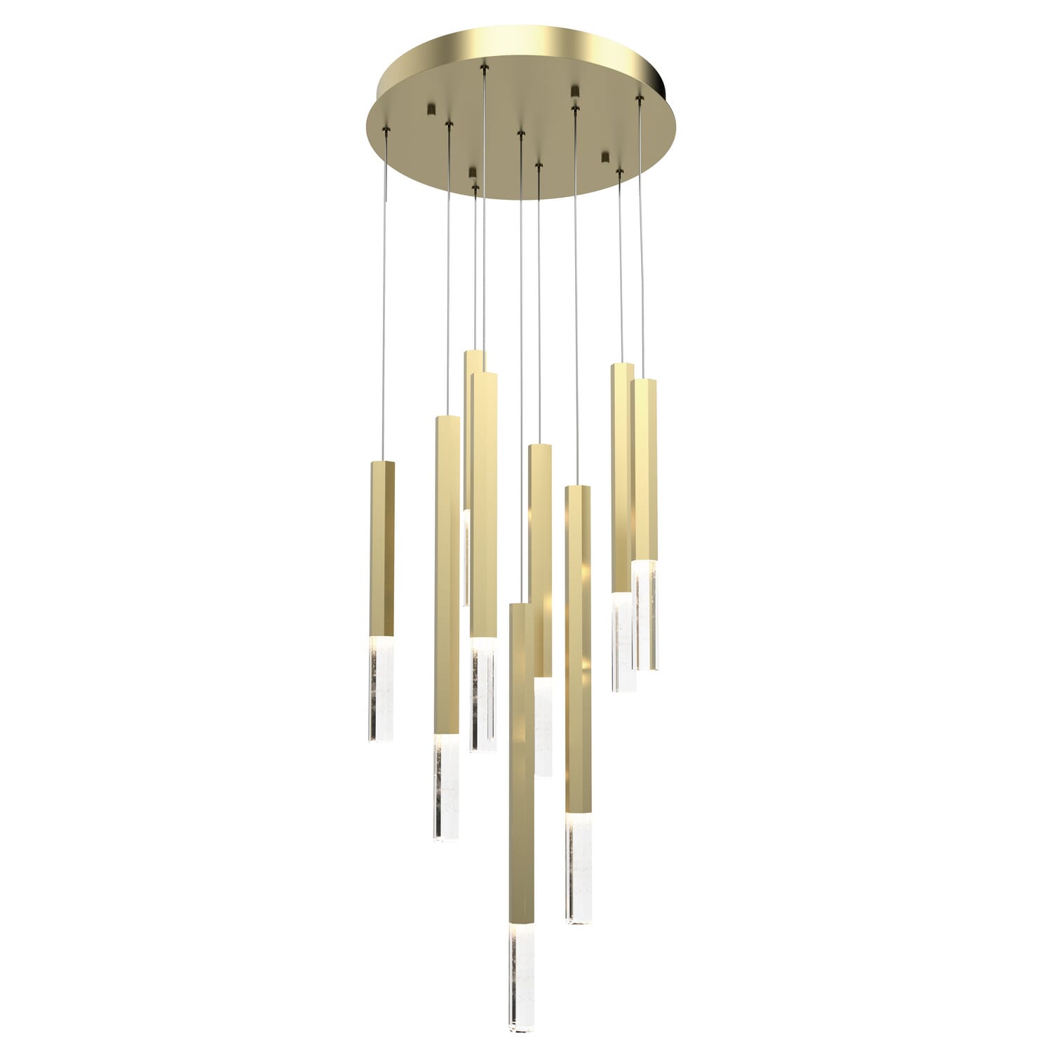 Diaphane 9-Light LED Pendant in Gold