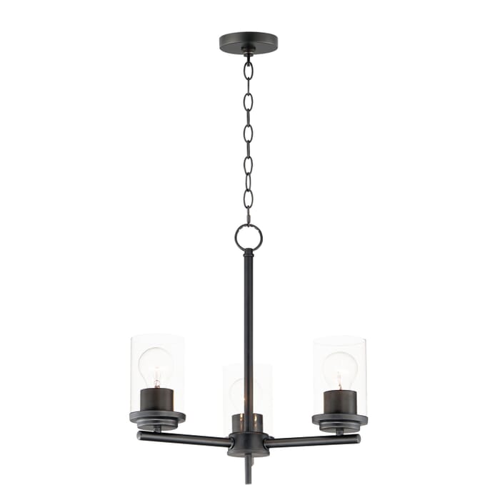 Corona 3-Light Chandelier in Black Corona 3-Light Chandelier in Black