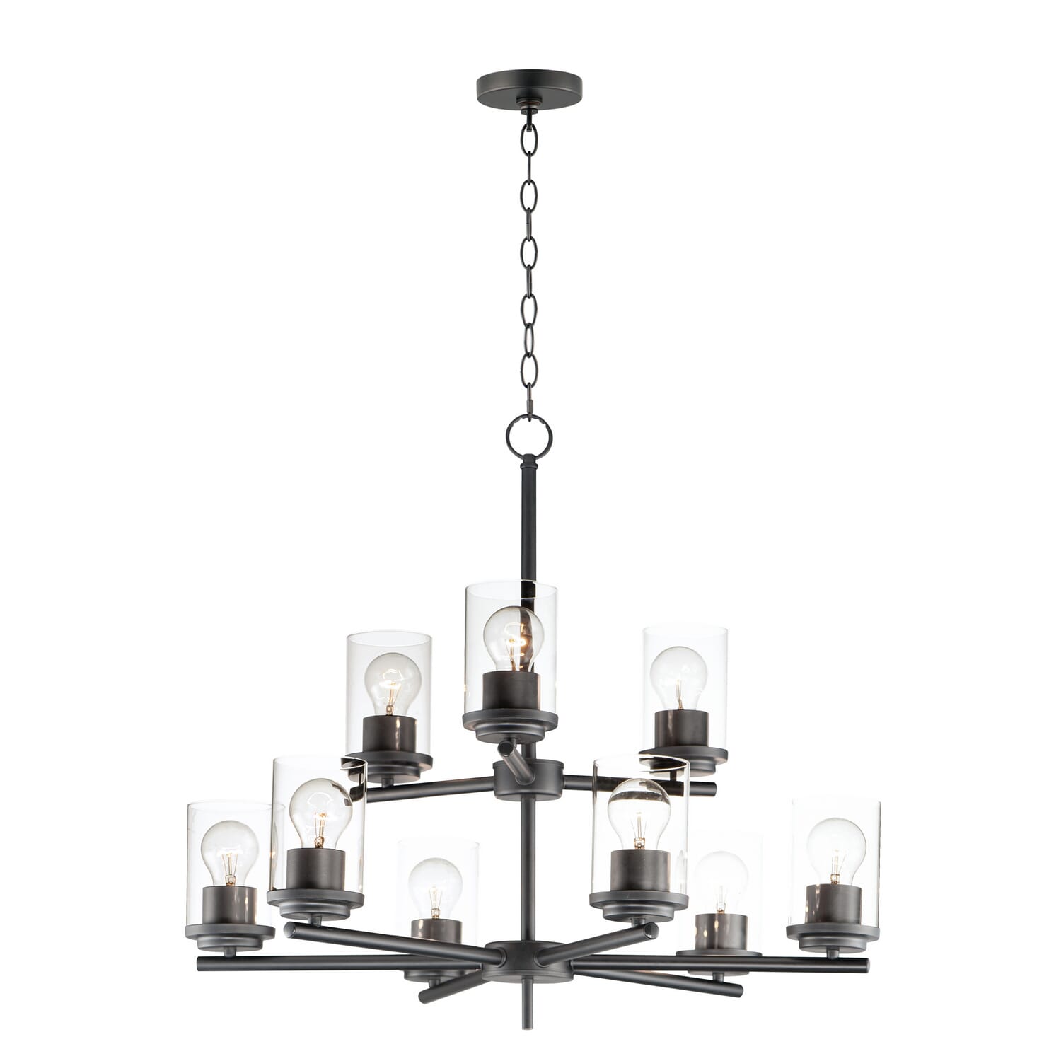 Corona 9-Light Chandelier in Black