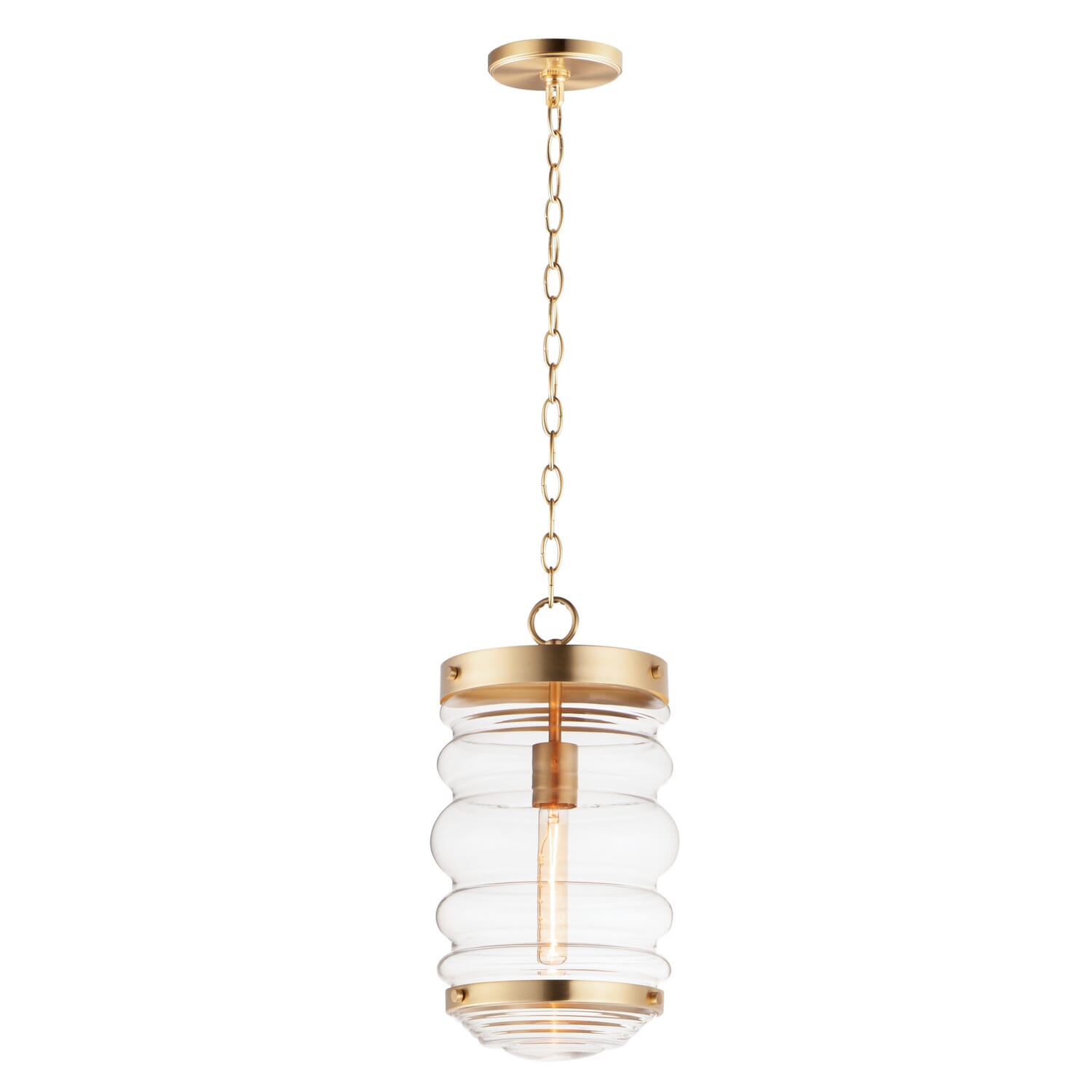Newport 1-Light Pendant in Satin Brass