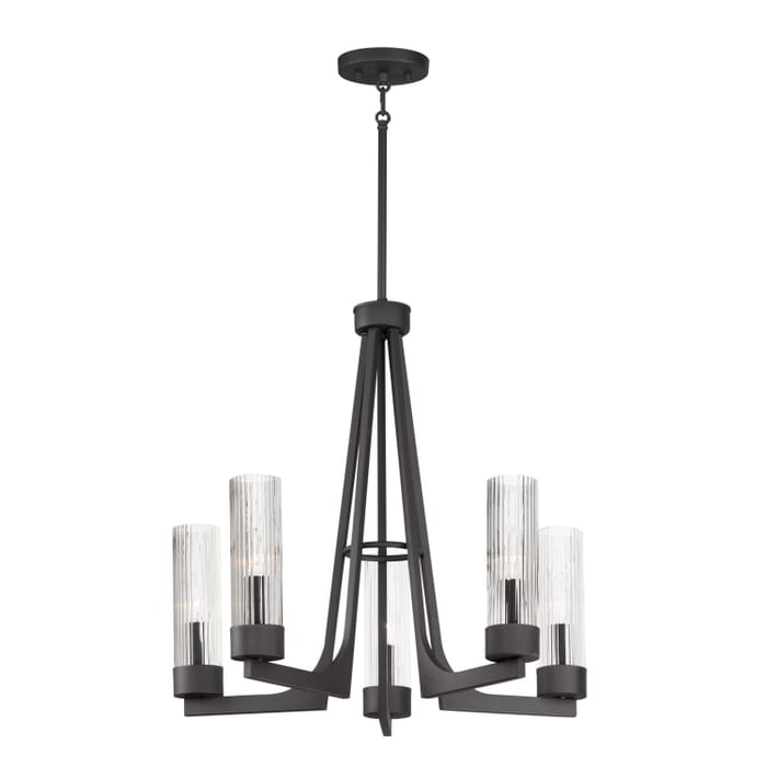 Delos 5-Light Chandelier in Anthracite Delos 5-Light Chandelier in Anthracite