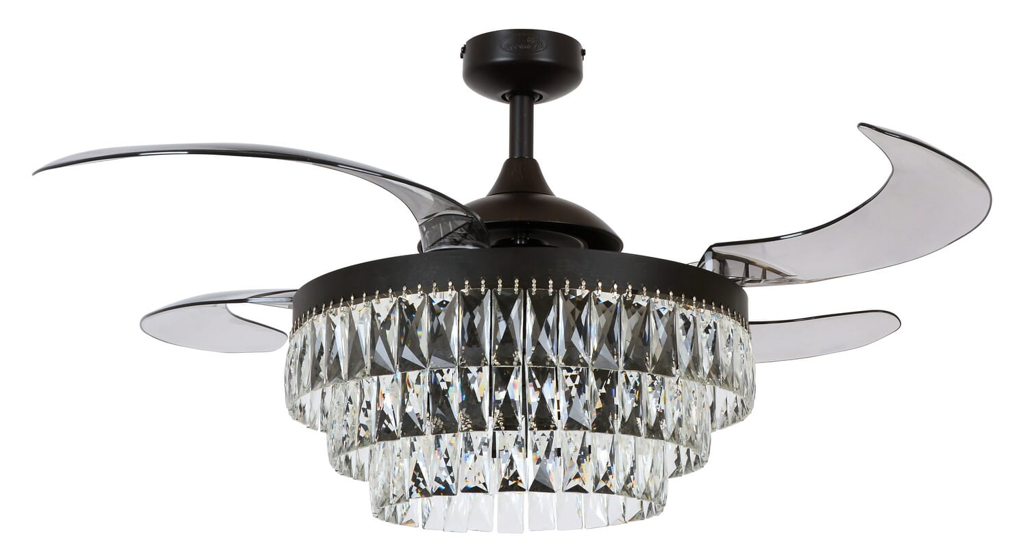 Veil 6-Light 48in Fandelier in Antique Black