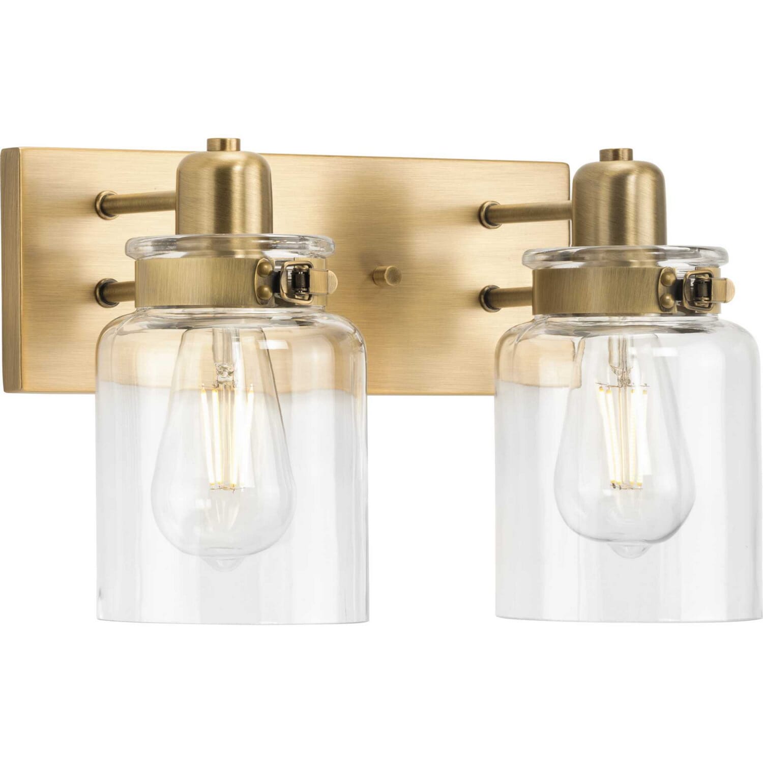 Vintage Brass Two Light Bath Bracket from the Calhoun Collection
