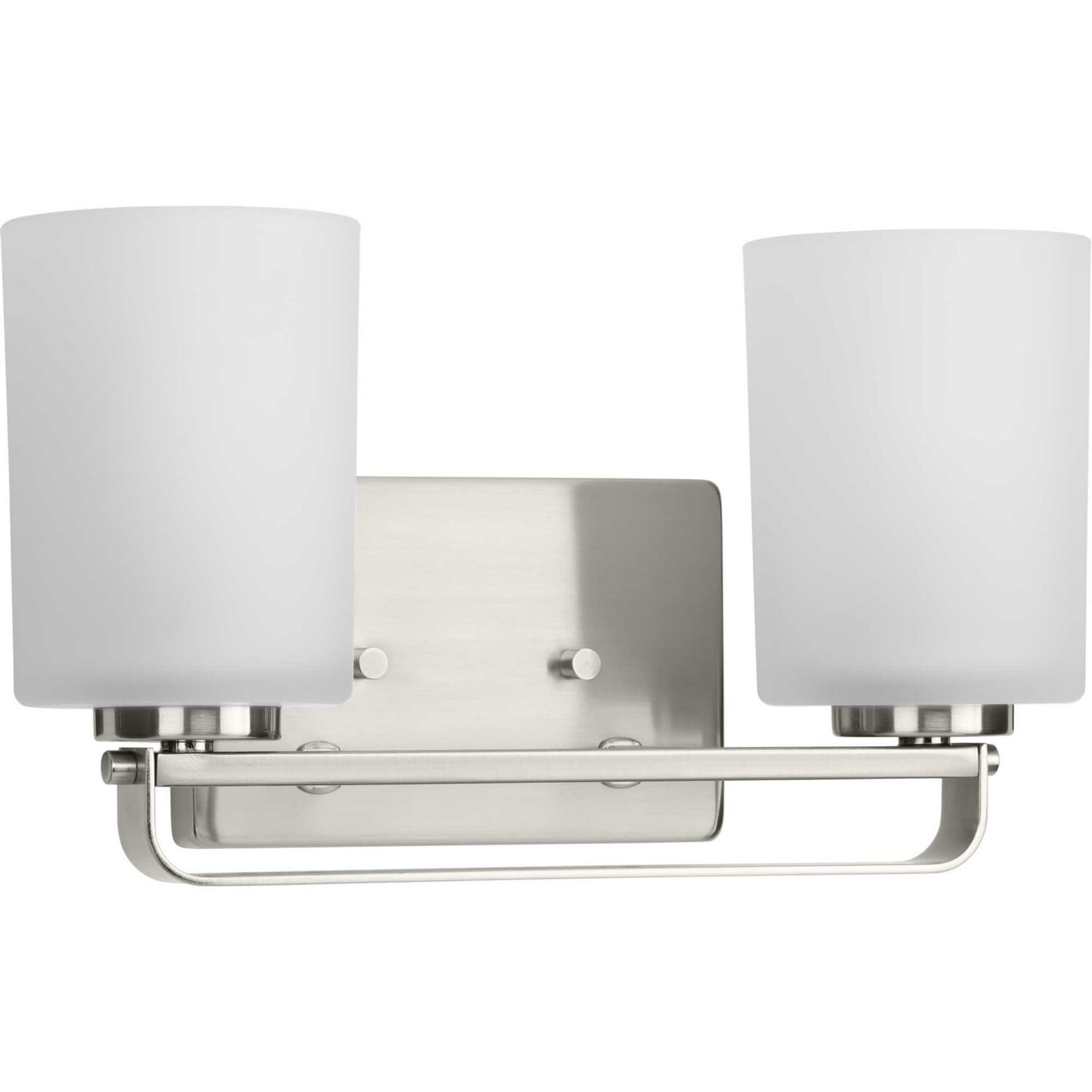 Brushed Nickel Two Light Bath Bracket from the League Collection