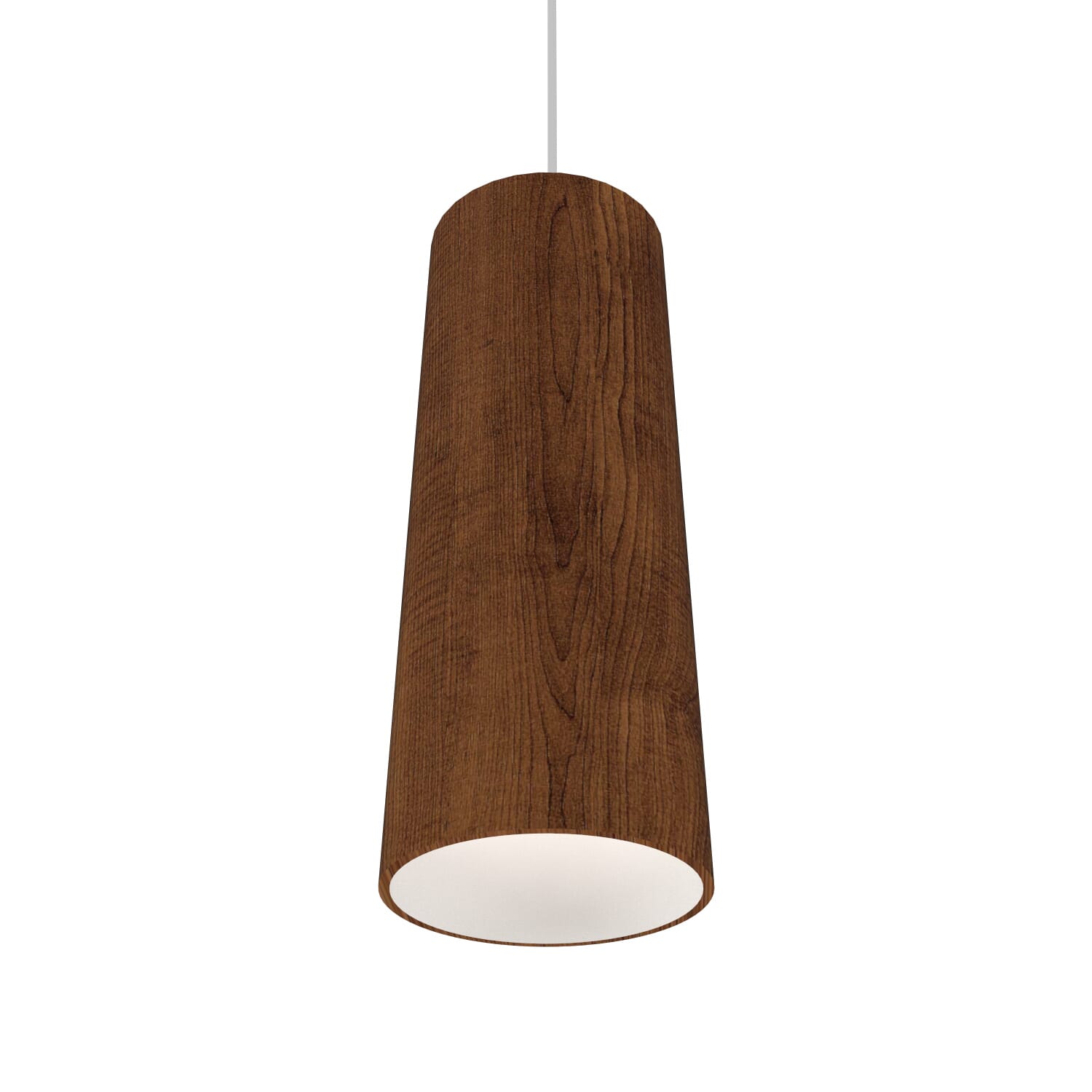 Conical 1-Light Pendant in Imbuia