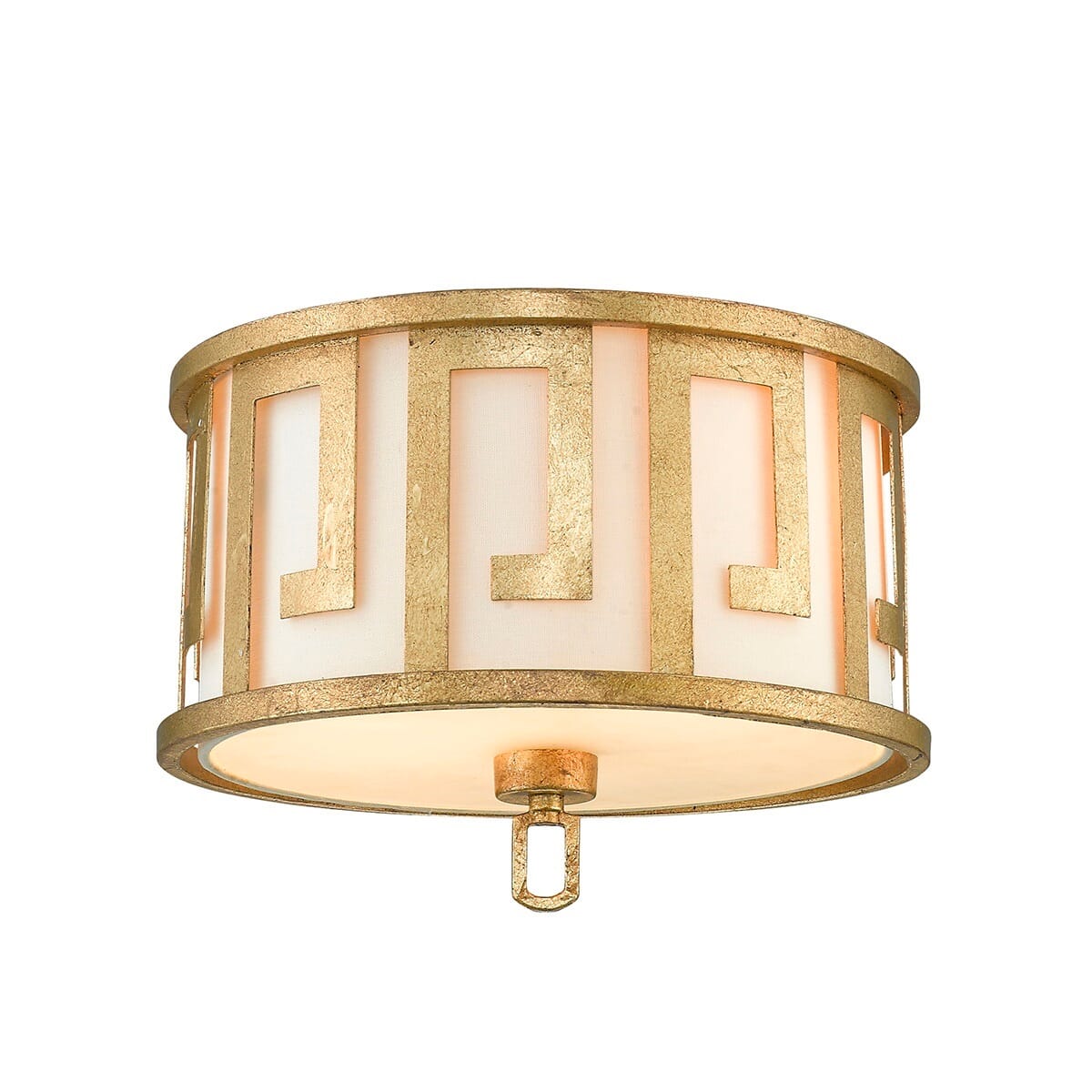 Lemuria 2-Light Flush Mount in Distressed Gold