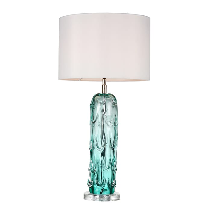Ponchatrain 1-Light Table Lamp in Clear Blue Glass Ponchatrain 1-Light Table Lamp in Clear Blue Glass