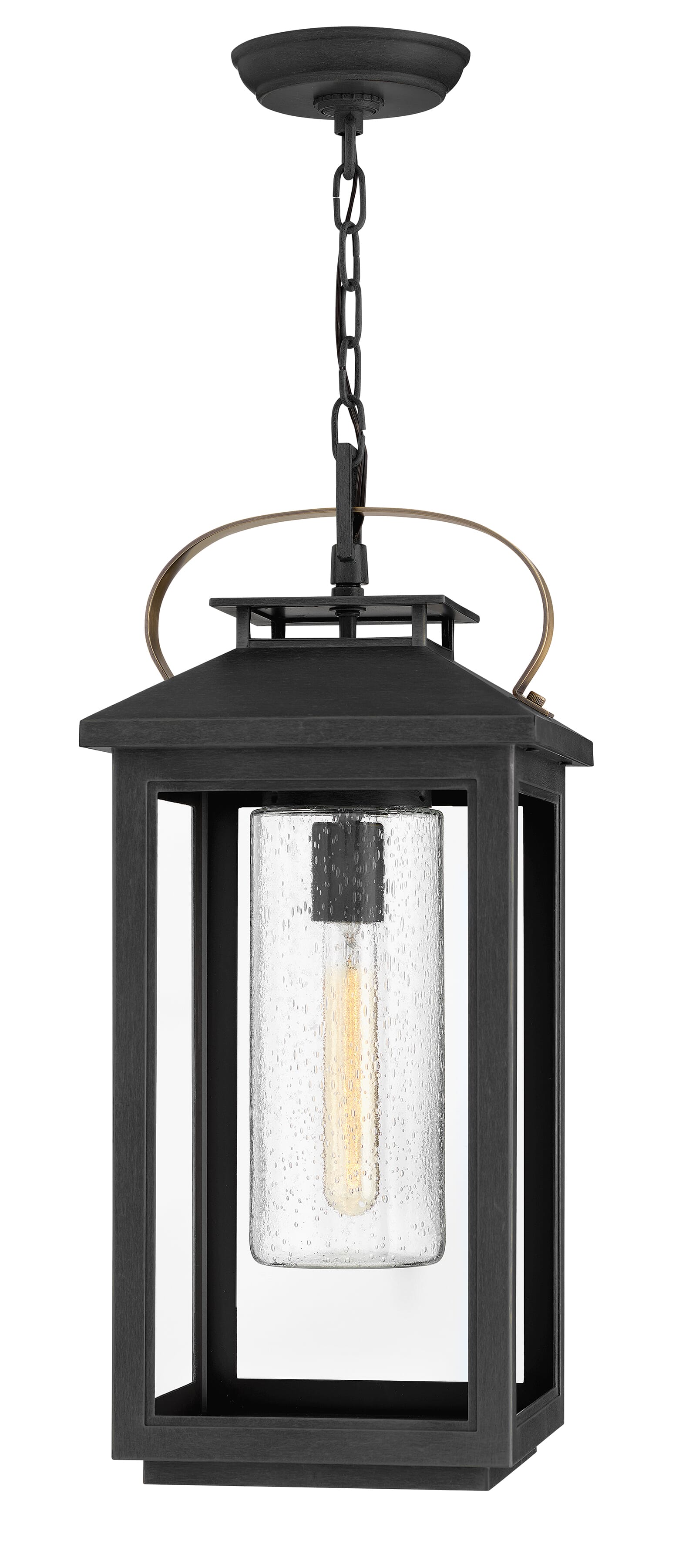 Black LED Hanging Lantern from the Atwater Collection