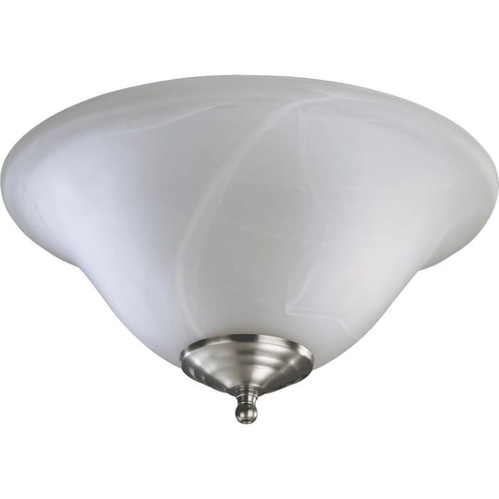 Quorum 2-Light 13" Ceiling Fan Light Kit in Satin Nickel or White Quorum 2-Light 13" Ceiling Fan Light Kit in Satin Nickel or White