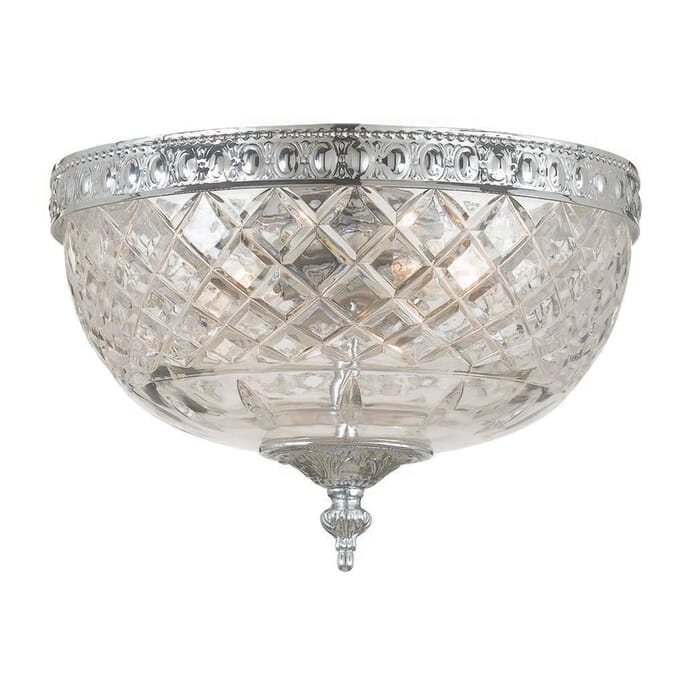 Crystorama 2-Light 10" Ceiling Light in Polished Chrome Crystorama 2-Light 10" Ceiling Light in Polished Chrome
