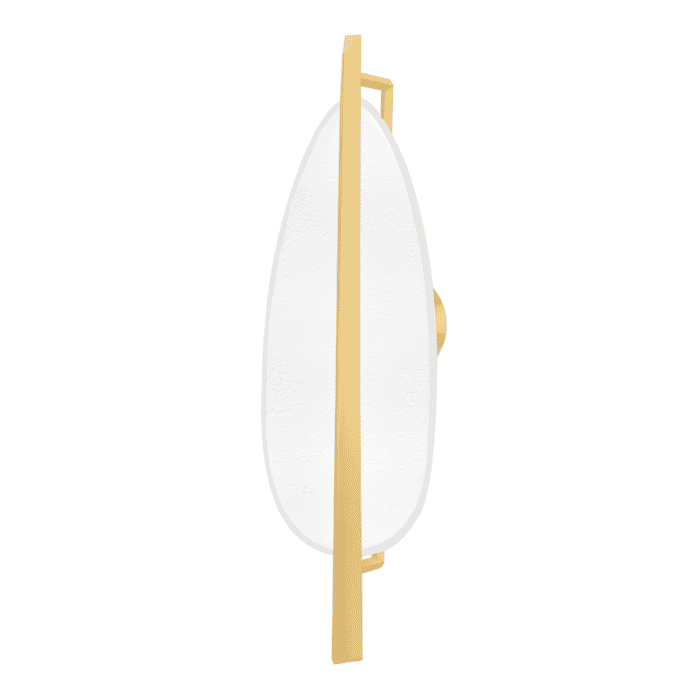 Hudson Valley Ithaca Wall Sconce in Aged Brass and White Plaster Hudson Valley Ithaca Wall Sconce in Aged Brass and White Plaster