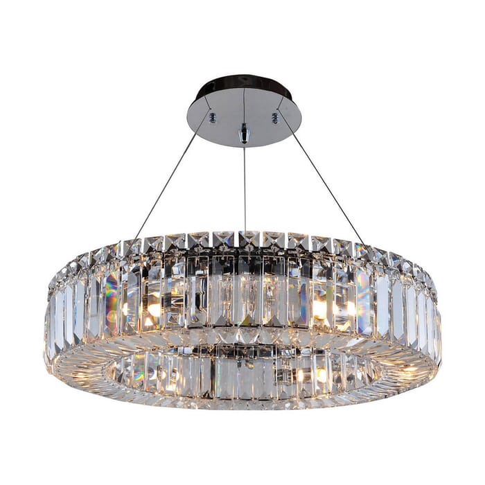 Allegri Rondelle 6-Light Pendant Light in Chrome Allegri Rondelle 6-Light Pendant Light in Chrome