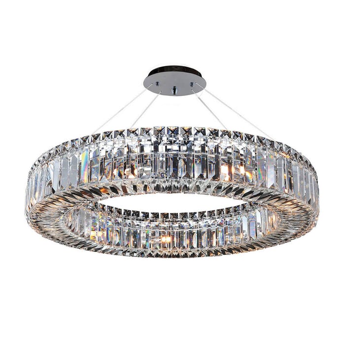 Allegri Rondelle 9-Light Pendant Light in Chrome Allegri Rondelle 9-Light Pendant Light in Chrome