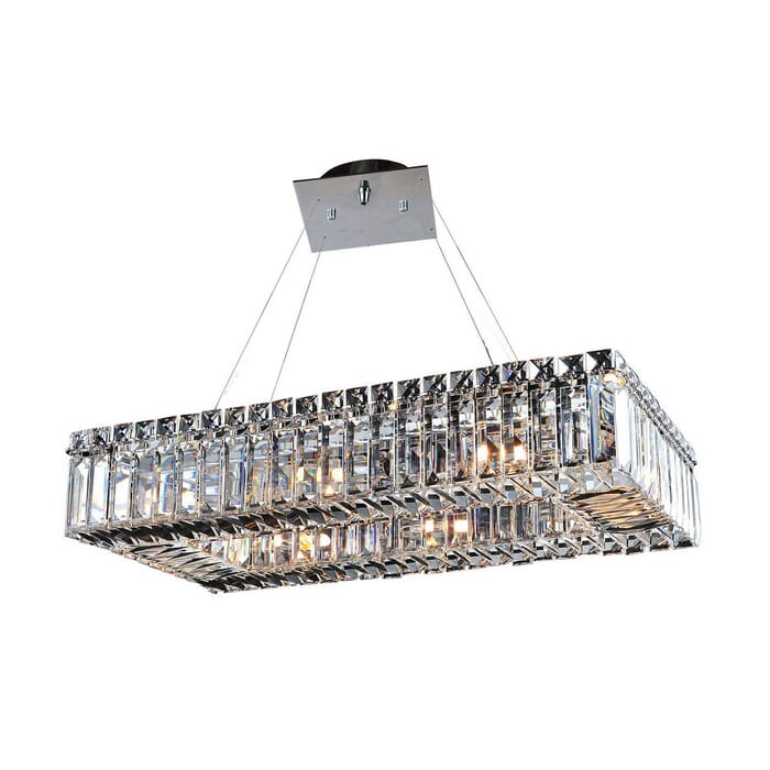 Allegri Baugette 8-Light 12" Pendant Light in Chrome Allegri Baugette 8-Light 12" Pendant Light in Chrome