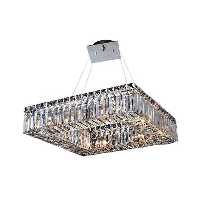 Allegri Quadro 8-Light Pendant Light in Chrome Allegri Quadro 8-Light Pendant Light in Chrome