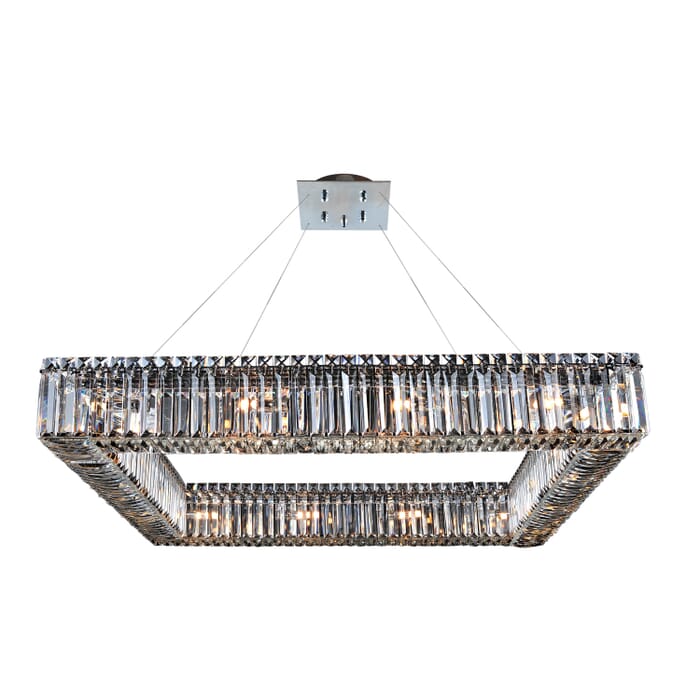 Allegri Quadro 16-Light Pendant Light in Chrome Allegri Quadro 16-Light Pendant Light in Chrome