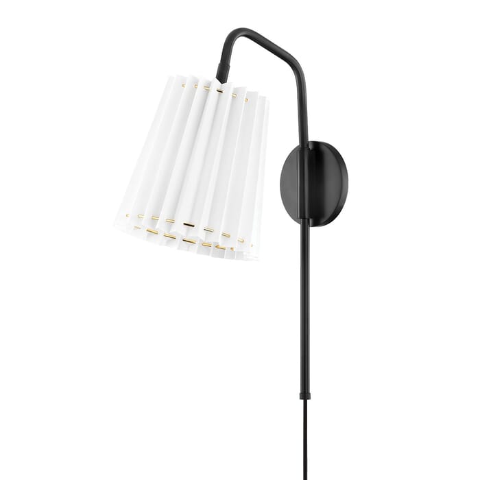 Demi 1-Light Plug-in Sconce in Black Demi 1-Light Plug-in Sconce in Black