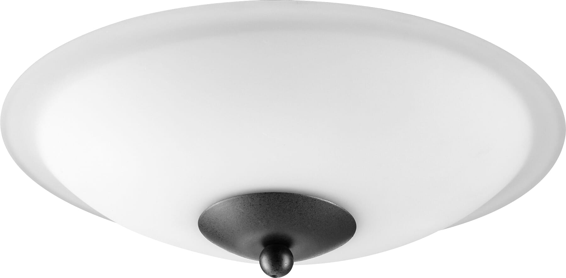 Quorum Â 2-Light Ceiling Fan Light Kit in Noir with Satin Opal