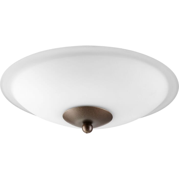 Quorum 2-Light 12" Ceiling Fan Light Kit in Oiled Bronze with Satin Opal Quorum 2-Light 12" Ceiling Fan Light Kit in Oiled Bronze with Satin Opal