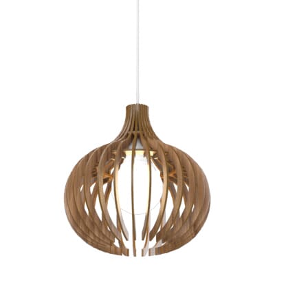 Stecche di Legno 1-Light Pendant in American Walnut