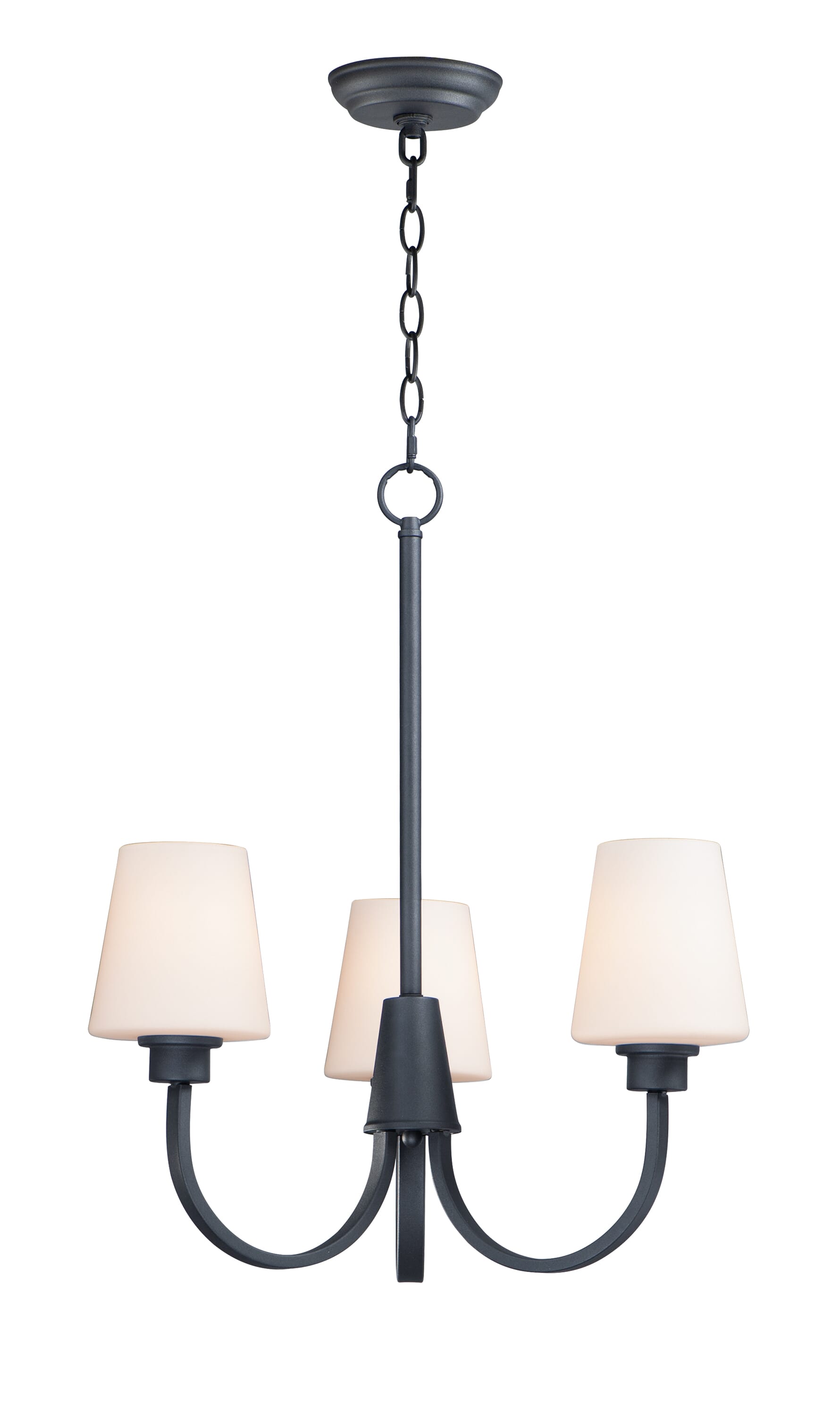 Maxim Shelter 3-Light Transitional Chandelier in Black - 11823SWBK