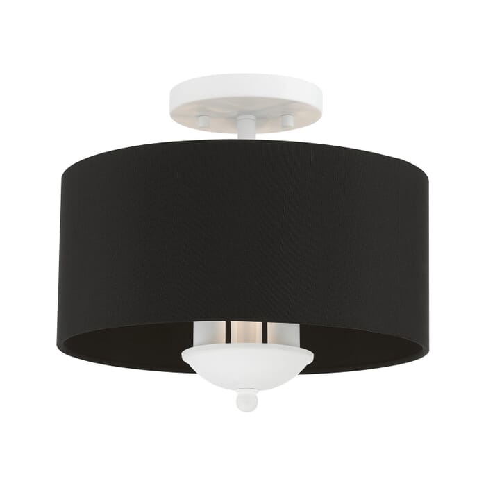 Huntington 3-Light Semi-Flush Mount in White Huntington 3-Light Semi-Flush Mount in White