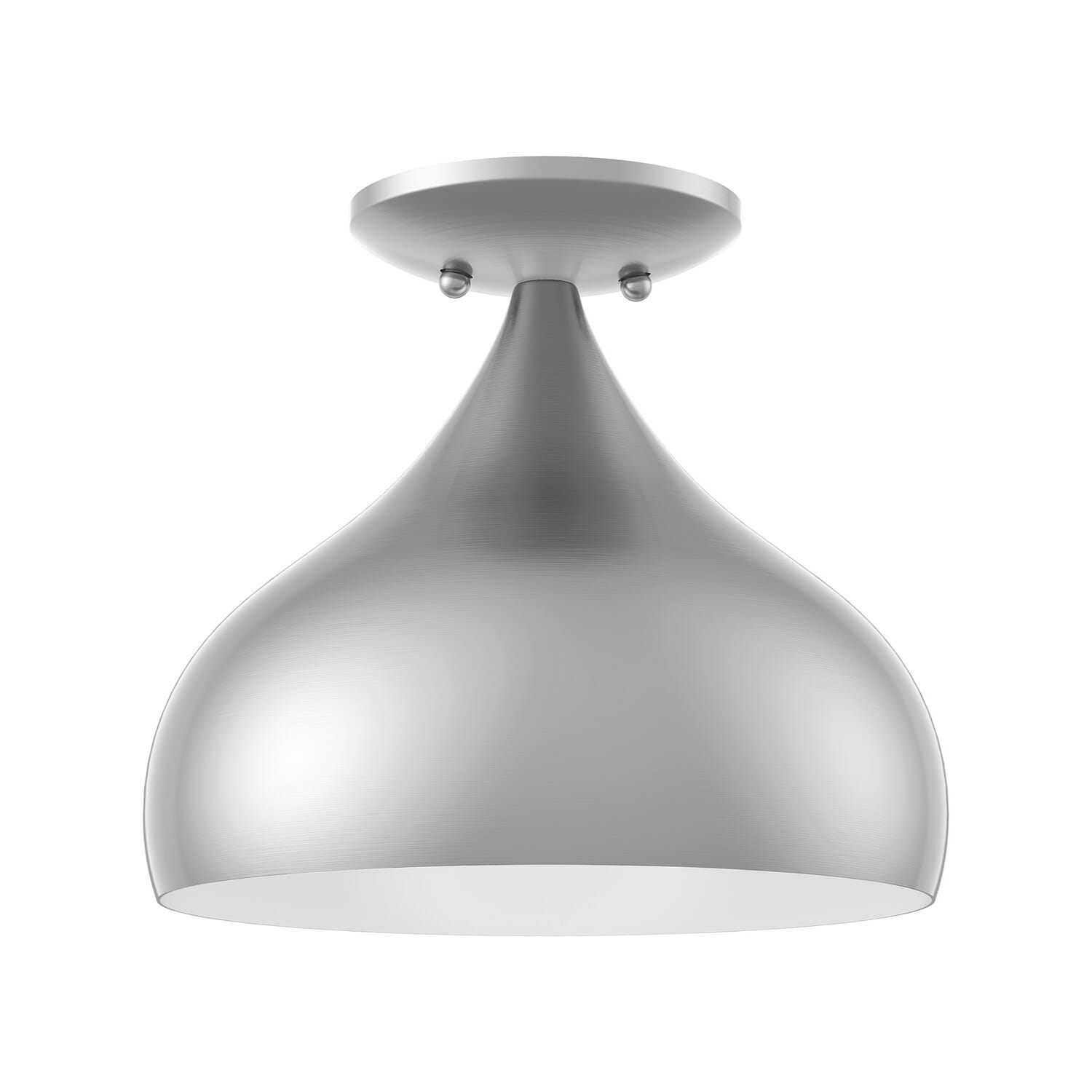 Amador 1-Light Semi-Flush Mount in Brushed Nickel