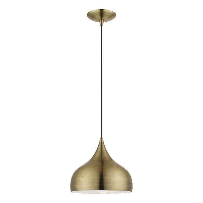 Amador 1-Light Pendant in Antique Brass Amador 1-Light Pendant in Antique Brass