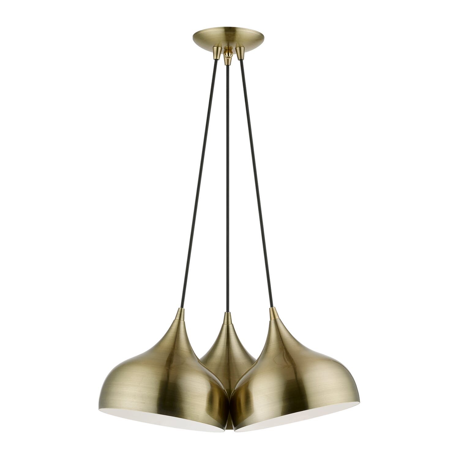 Amador 3-Light Pendant in Antique Brass