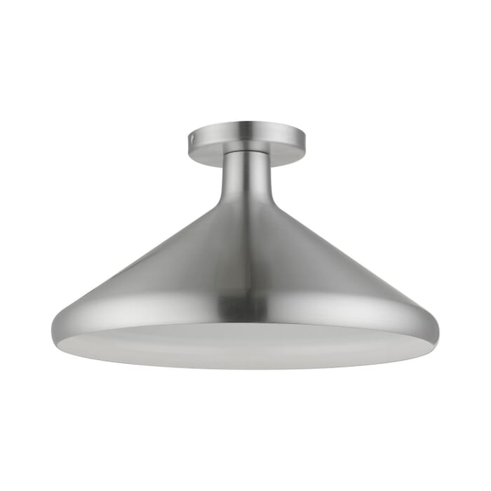 Geneva 1-Light Semi-Flush Mount in Brushed Aluminum Geneva 1-Light Semi-Flush Mount in Brushed Aluminum