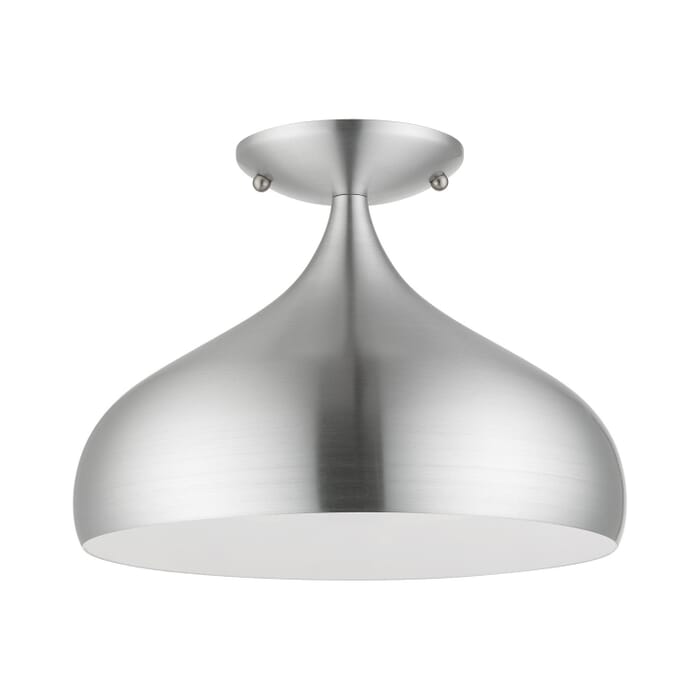 Amador 1-Light Semi-Flush Mount in Brushed Aluminum Amador 1-Light Semi-Flush Mount in Brushed Aluminum